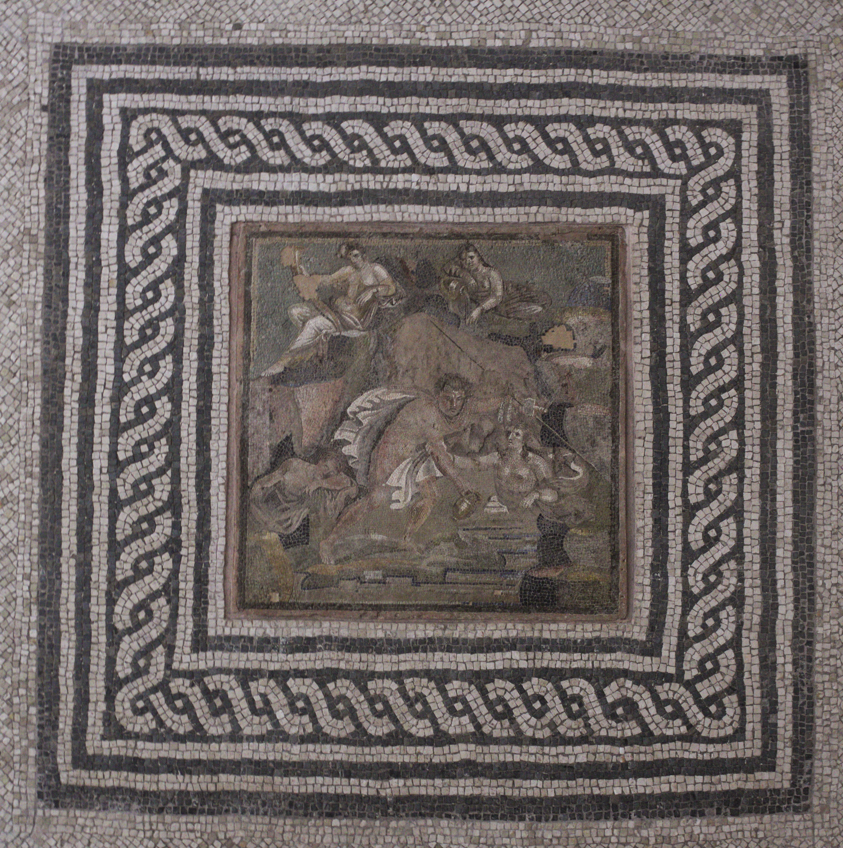 Der Weingott Dionysos als Fussbodenmosaik